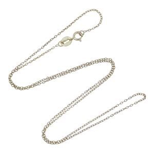 Vintage Italy Gold-Tone Sterling Silver 925 1.0mm Cable Chain Necklace 18"